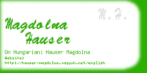 magdolna hauser business card